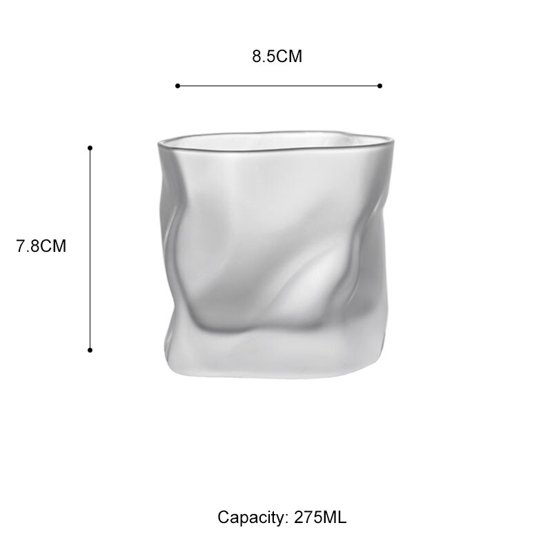 Nodic Origami Shape Glass Cup Glass Transparent Whiskey Glass Home Liquor Spirits Wine Glass Beer Glass Cocktail Glass: Frosted