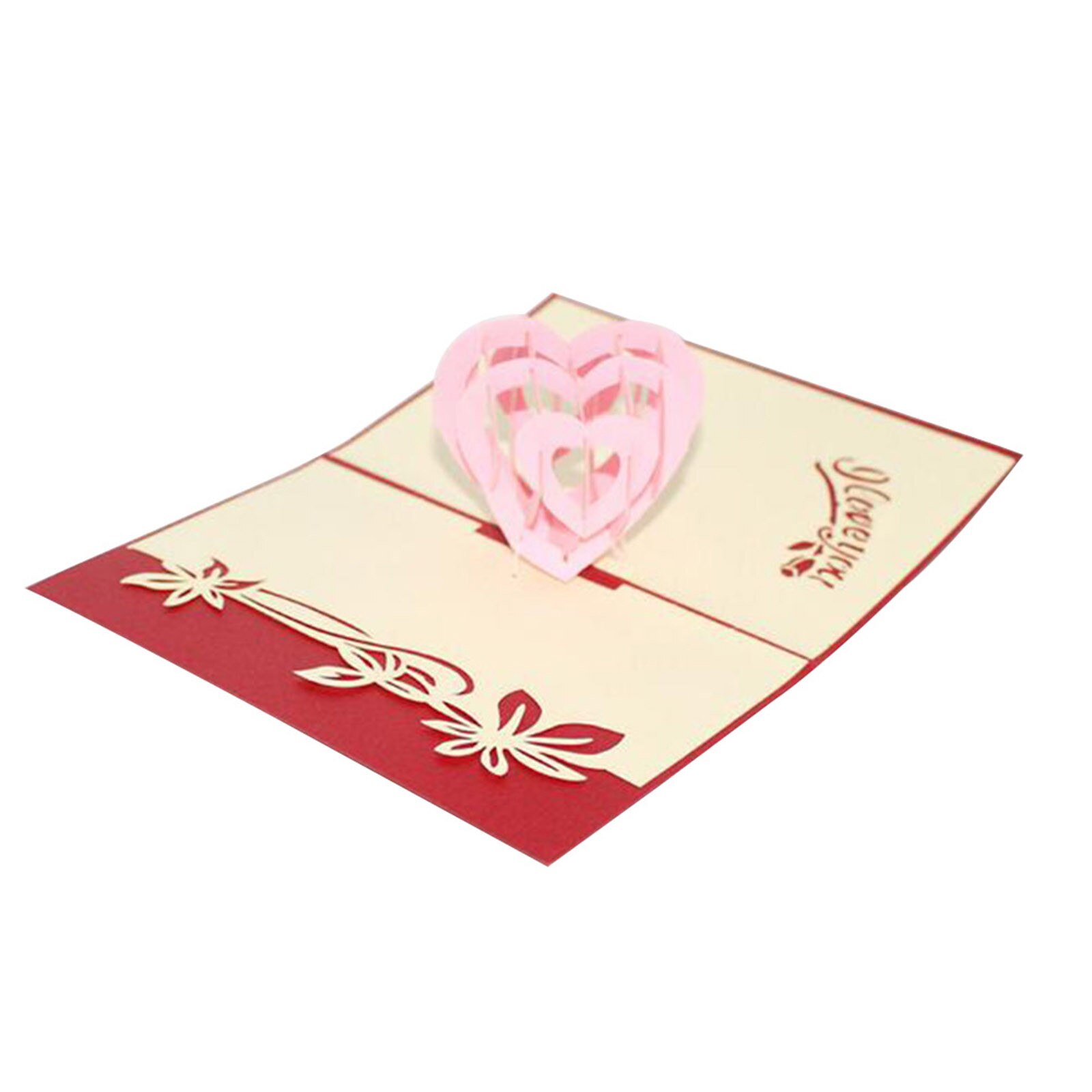 3D Valentine's Day Card Handmade Paper Greeting Card Blessing Card Wedding Aniversary Invitations Greeting Cards