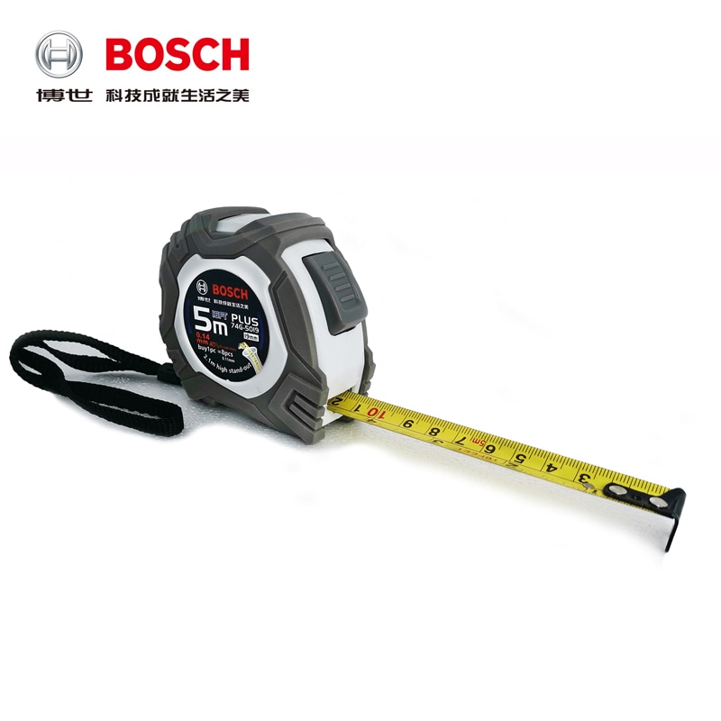 Bosch måttband 5 m teleskopisk metrisk enhet mjuk linjal hög precision gör-det-själv-mätverktyg bärbart stålband