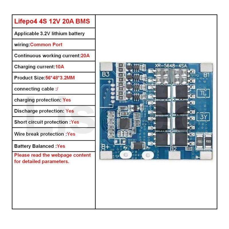 Lifepo4 BMS 4S 12V 18650 21700 32700 32650 Lithium Iron Phosphate Battery 5A 8A 10A 20A 30A Charge Discharge Protection Board: Gold
