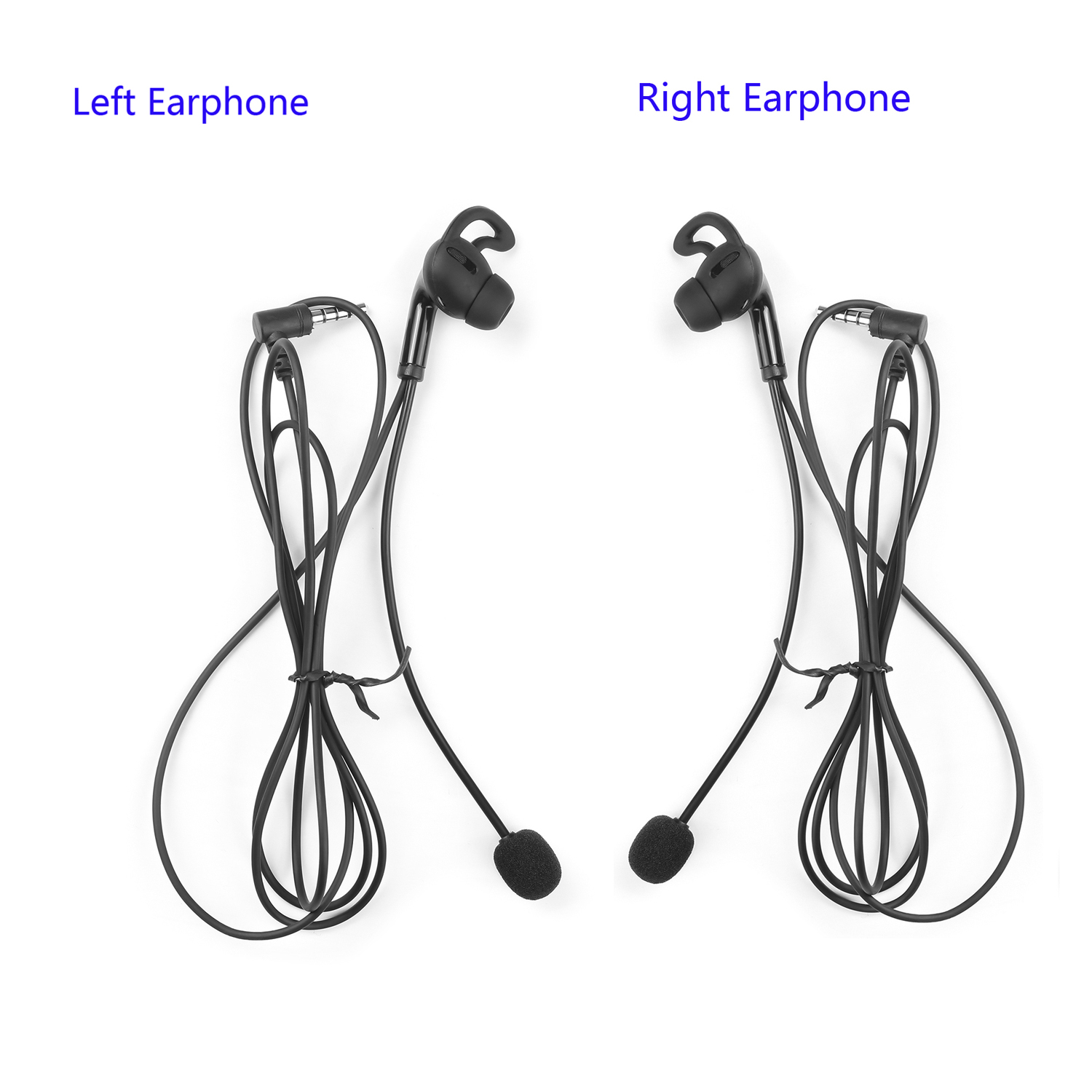 2 Stuks Ejeas Scheidsrechter In-Ear Oortelefoon 3.5Mm Audio Ronde Plug Interface Voor Fbim V4c Plus V6c Pro Rechter Oor Intercom Headset: WHITE