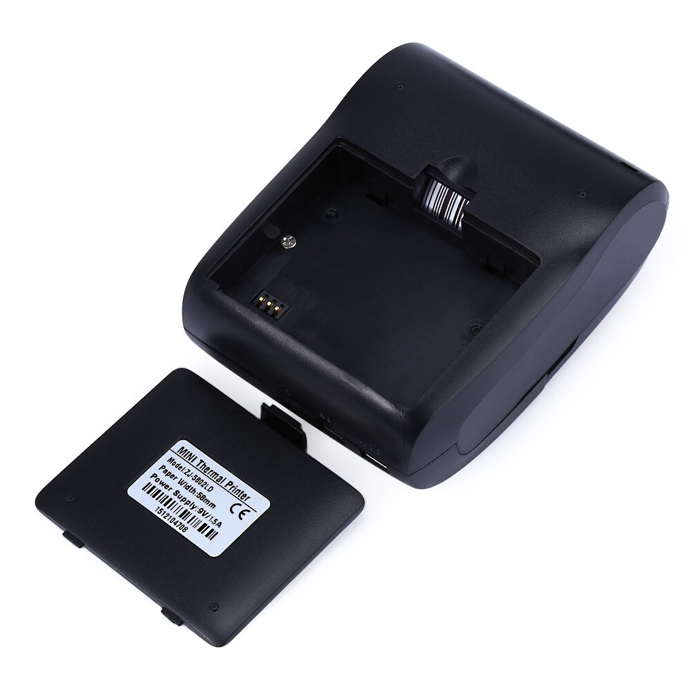 Impresora térmica de recibos ZJiang ZJ-5802LD, Mini Puerto Bluetooth, 58mm, impresora térmica de recibos transparente de alta velocidad para Hotel Supermaket