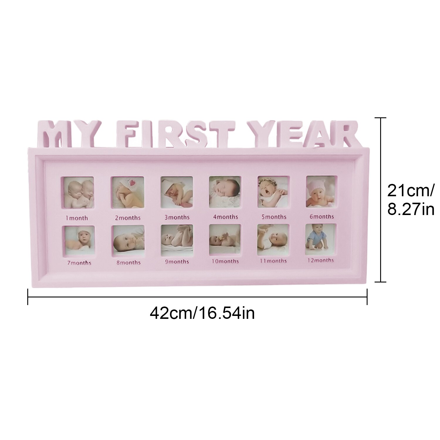 Creatieve Diy 0-12 Maand Mijn Eerste Jaar Foto Display Plastic Fotolijst Zuigelingen Kids Groeiende Geheugen Souvenirs