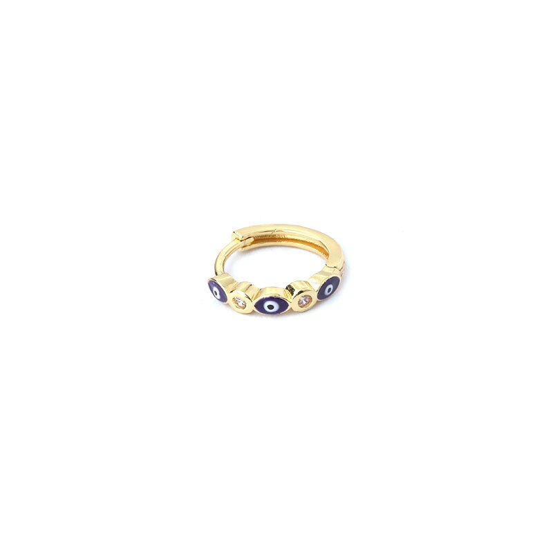 1 pieza Bohemia pintura Ojo Azul aro pendientes para las mujeres nueva tendencia de joyería Piercing, pendientes para los adolescentes