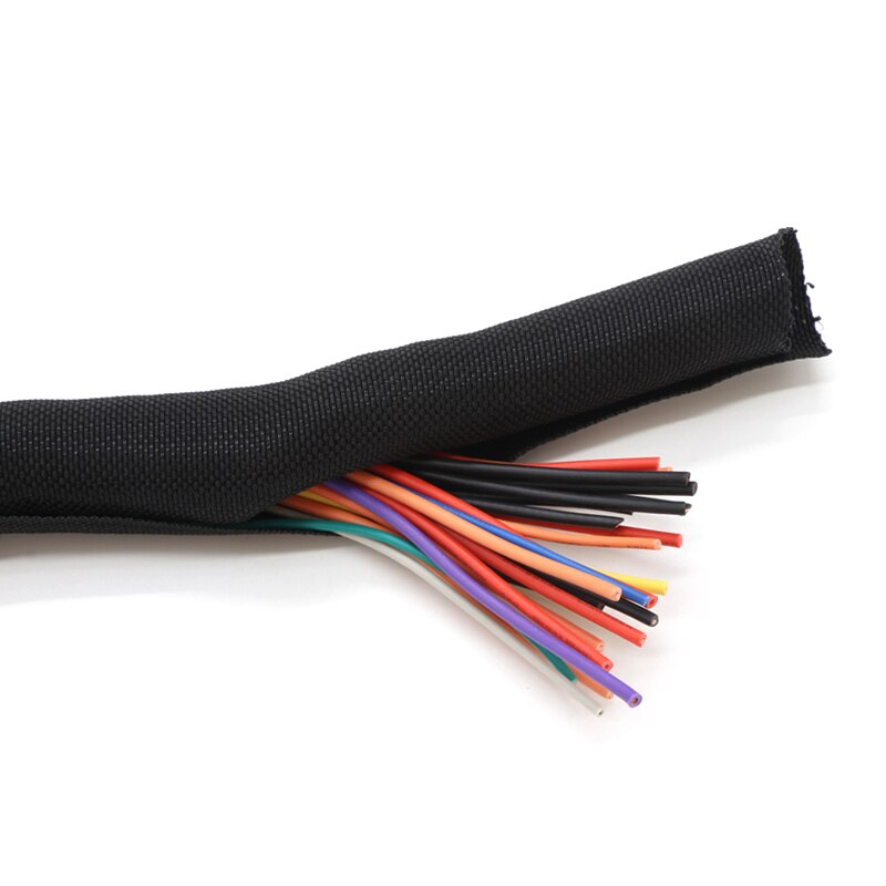 Multicolor Dia 8Mm Pet Self-Close Uitbreidbaar Gevlochten Mouw Flexibele Geïsoleerde Buis Draad Wrap Splitter Nylon Protector Harnas