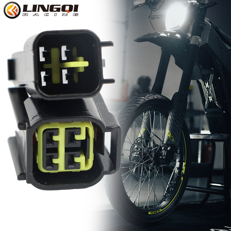 LINGQI Waterproof Connectors 4 Pin Headlight Plug Handlebar Switch Button Connector For Talaria Sting Electric Pit Dirt Bike