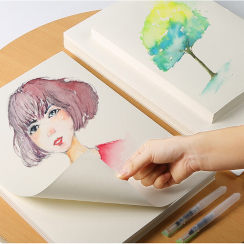 100% Cotton Watercolor Paper 20 Sheets Hand Painted Watercolor Book for Artist Student all Sketch