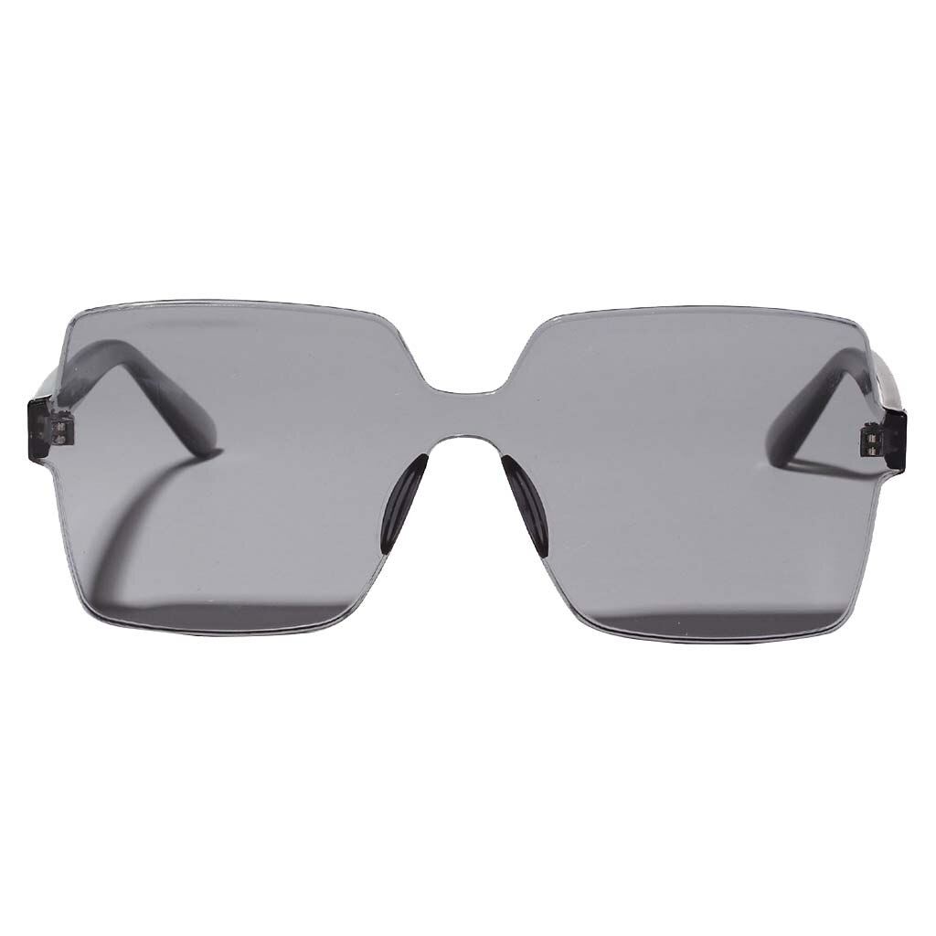 Vrouwen Randloze Vierkante Zonnebril Retro Eyewear Zonnebril Shades: Gray