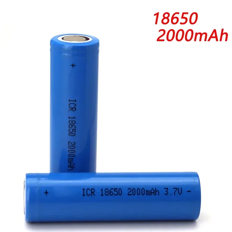 18650 3.7 V 2000mAh Battery ICR18650 Rechargeable Battery Li-ion Lithium Batteries For Power Bank Torch