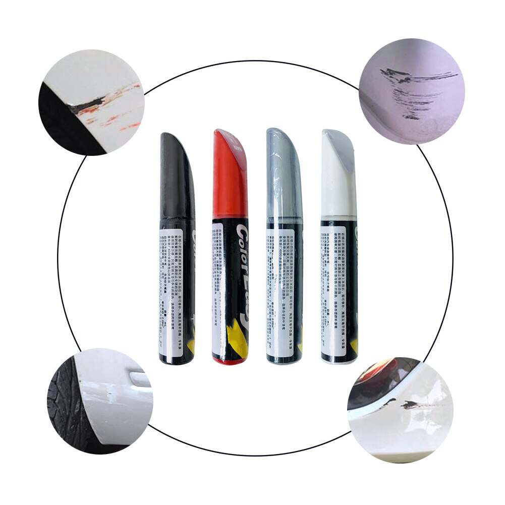 Auto Kleur Verf Reparatie Scratch Remover Wit Rood Zwart Zilver Kleur Pro Herstellen Kras Reparatie Verf Pen Clear Paint Care