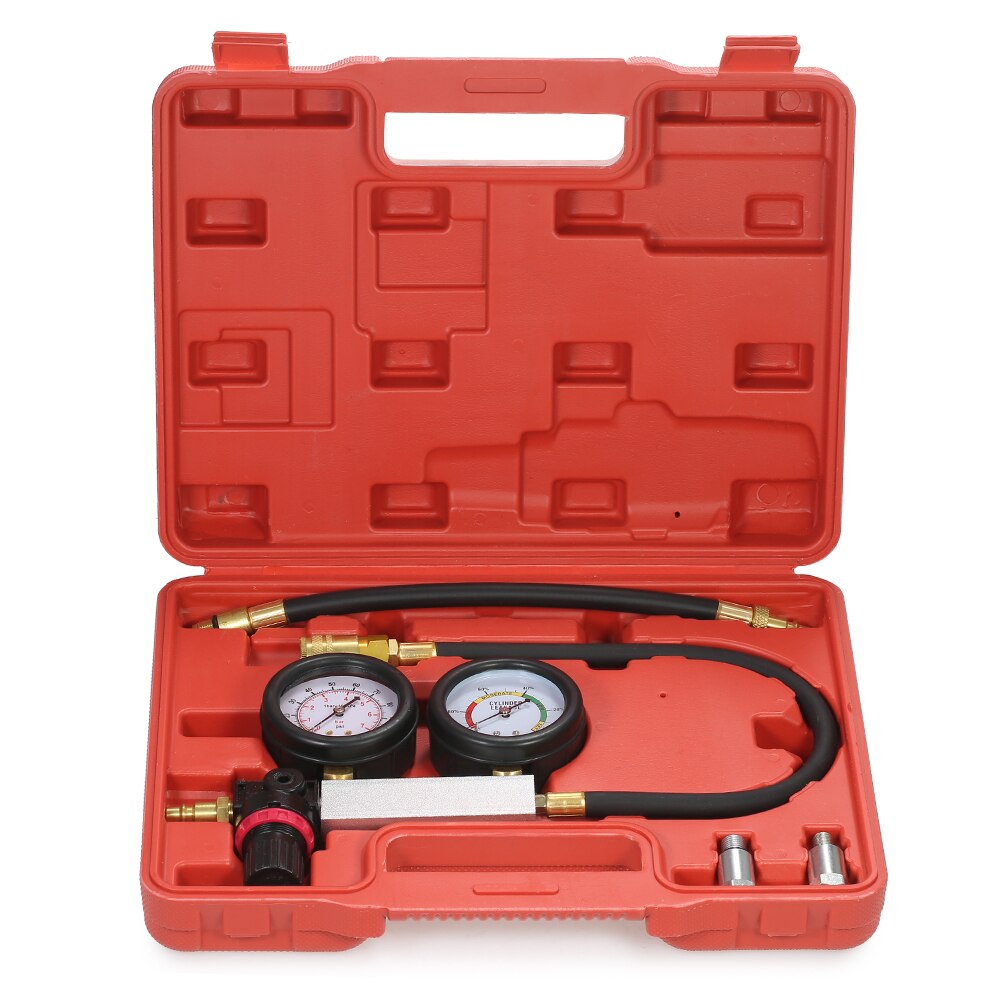Auto Zylinder Leck Tester Kompression Leckage Detektor Bausatz einstellen Benzin Motor- Messer Werkzeug Bausatz Doppel Messgerät System mit fallen