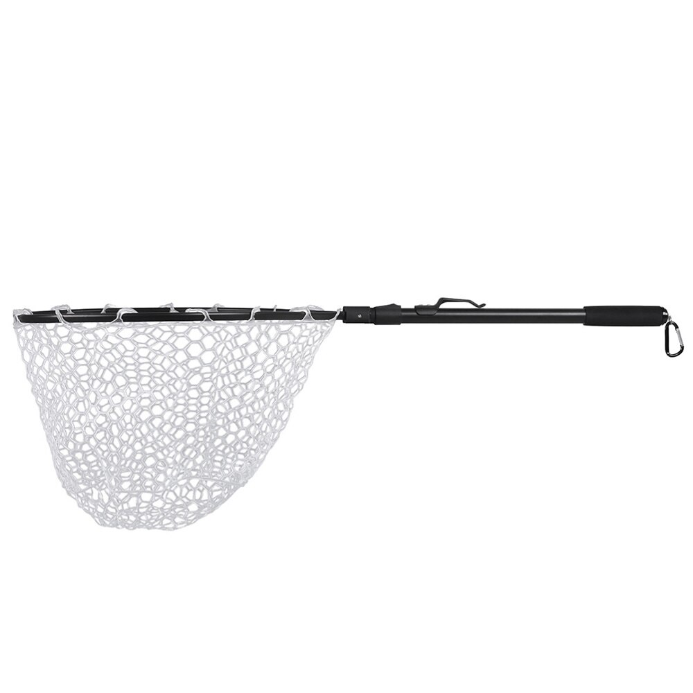 1pc Landing Net Extendable Aluminum Alloy Black Fishing Tool for Fisherman