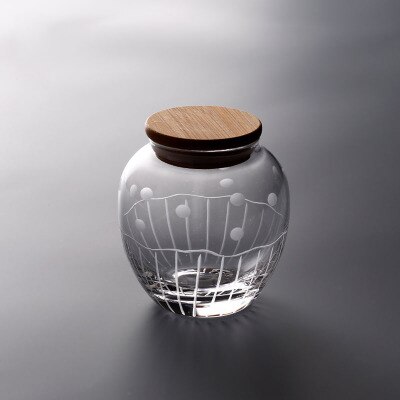 WIZAMONY Borosilicate Glass Tea Caddy Tea Jar Canister Portable Travel Storage Bottles Sealed Tank Jar Food Candy Jar: H