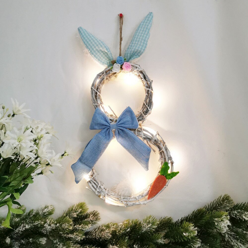 Milieuvriendelijke En Niet-toxisch Pasen Decoraties Gebruik Verlichting Te Versieren De Druif Ring Krans Pasen Home Decoratie Hanger: blue