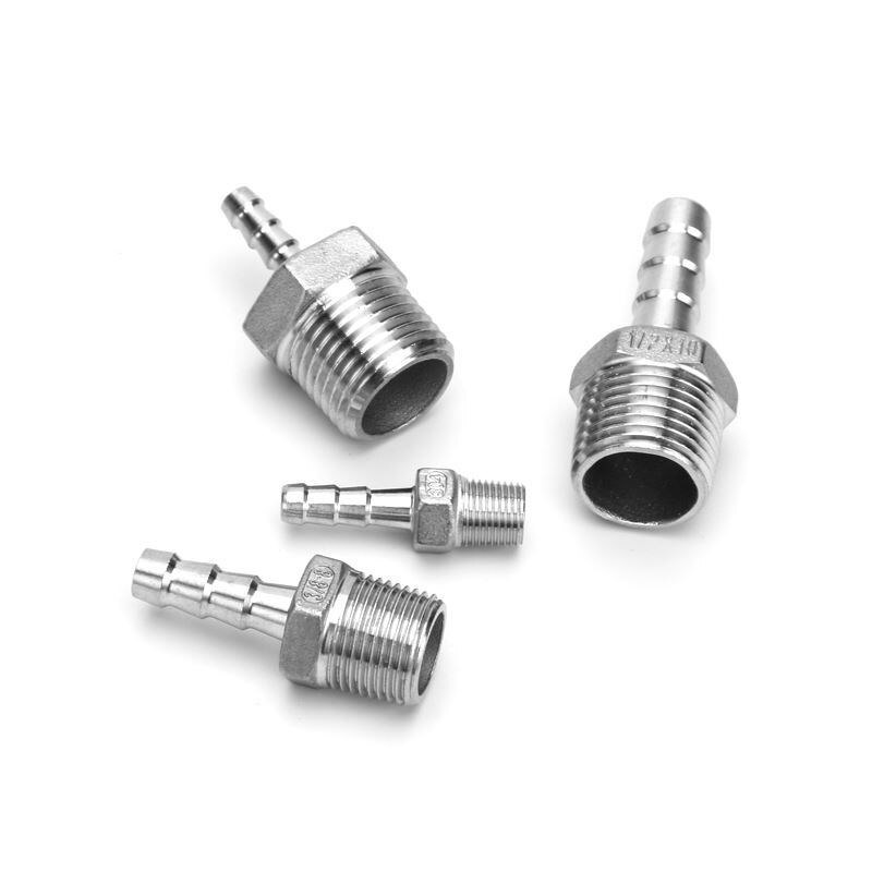 Edelstahl Männlichen BSP 1/8 &quot;1/2&quot; 1/4 &quot;3/4&quot; Gewinde Rohr passend zu Widerhaken Schlauch Schwanz Stecker 6mm bis 25mm Werkzeuge Zubehör
