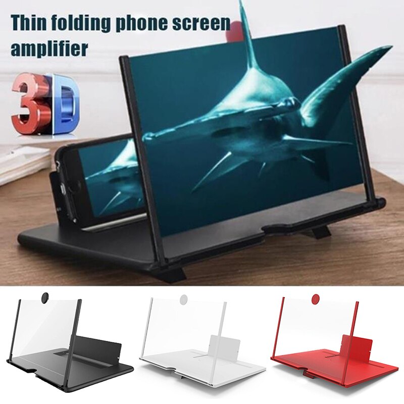 10/12 inch 3D High Definition Mobile Phone Screen Video Amplifier With Magnifying Folding Phone Desk Holder For Smartphone IPAD
