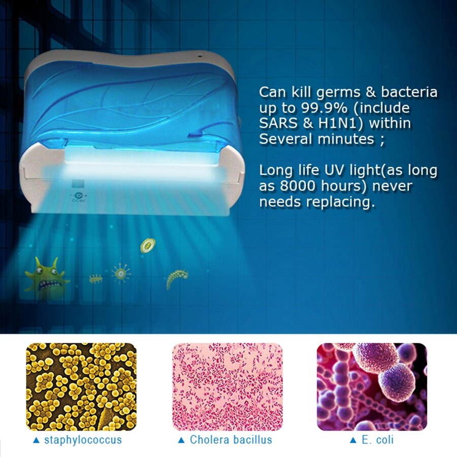 SEAGO UV Ultraviolet Family Toothbrush Sanitize - Sterilizer Up To 99.9% of Germs Battery Power Flat Box UV Sanitizer Toothbrush