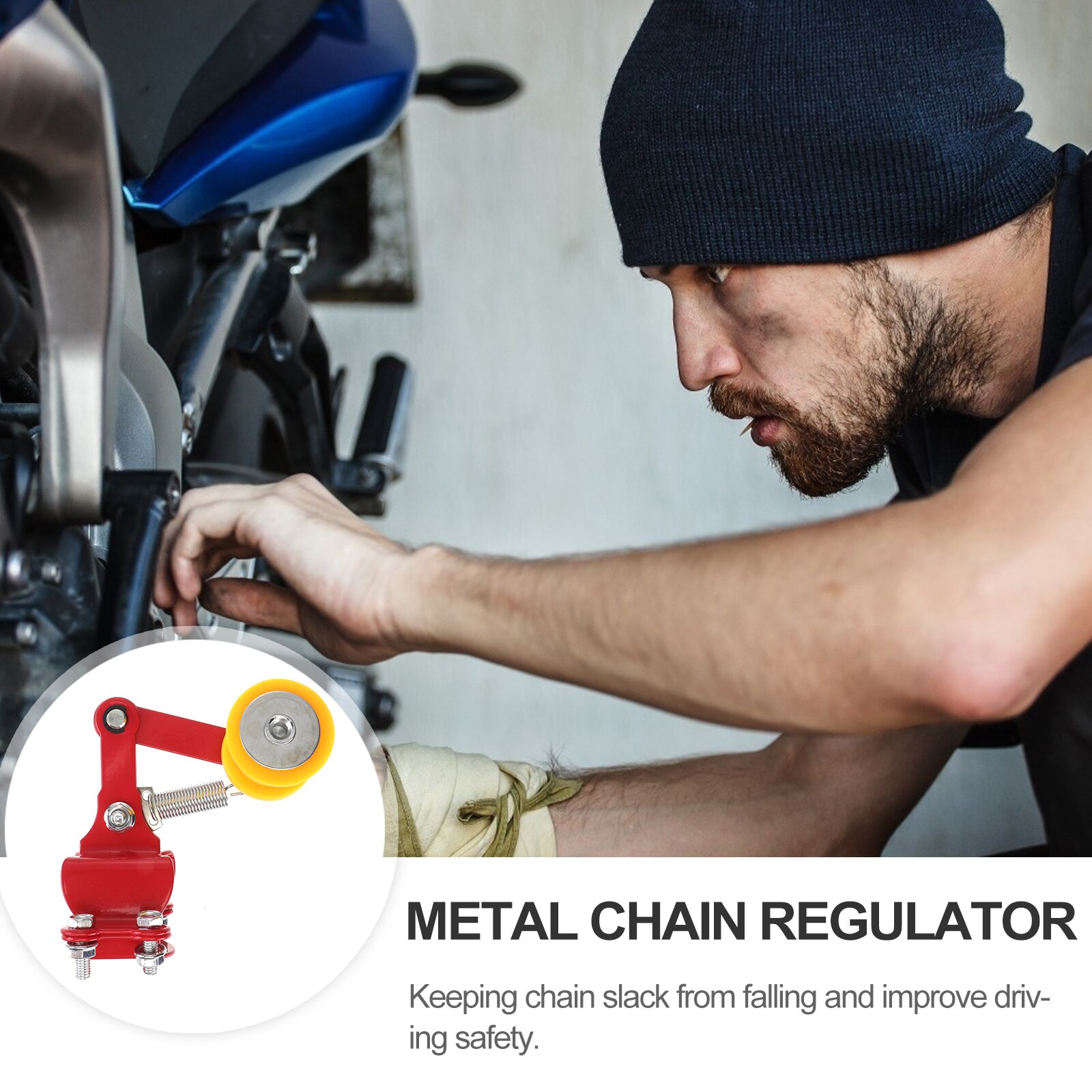 Motorcycle Chain Regulator Universal Chain Tensioner Adjuster Tool Roller Motorcycle Modified Accessories for Dirt Pit Bike ATV