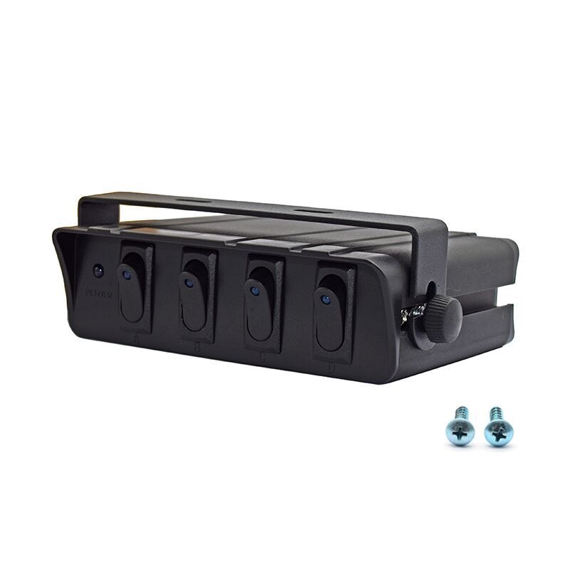 6 Gang Rocker Switch Box Universal for Cars Vehicles Boats 12-24V Waterproof 80A Switch Panel with LED Light Indicator