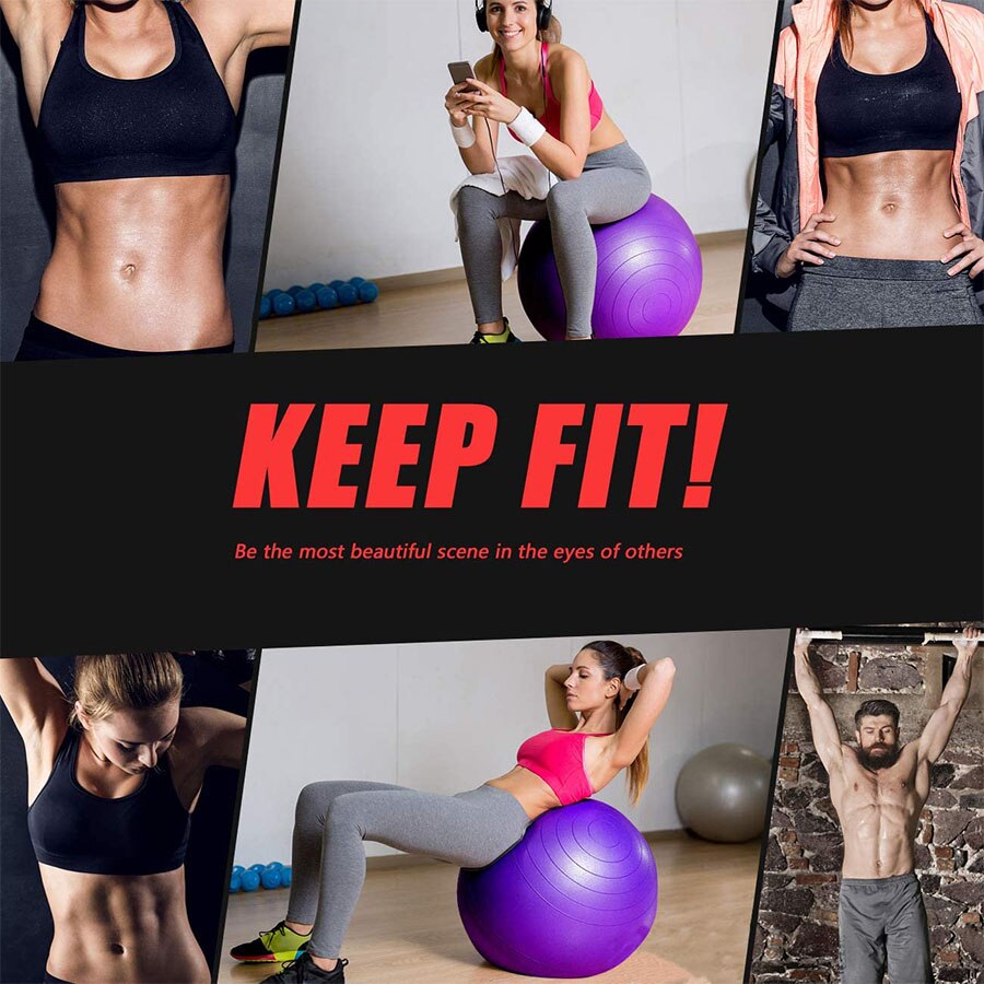 Yoga Exercise Ball Chair Core Strength Training Fitness Massage Sports Goods Mat