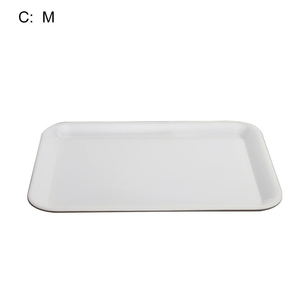 Serving Tray Square Rectangle Breakfast Sushi Snack Bread Dessert Cake Plate Stackable Decorative Serving Trays for Home: C M