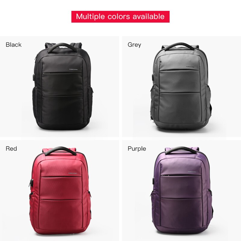 Kingsons Brand External USB Charge Laptop Backpack Anti-theft Notebook Computer Bag 15.6 inch for Women Waterproof