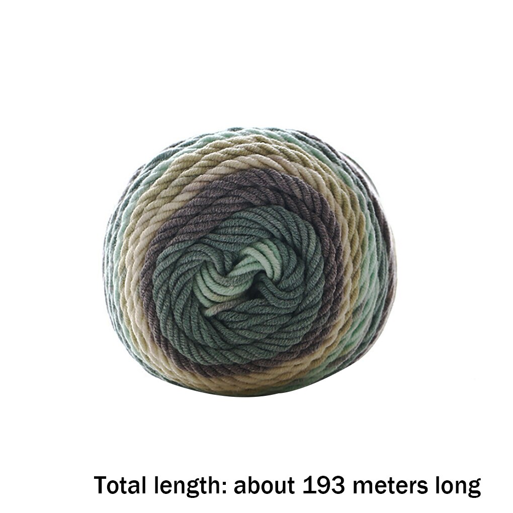 115g Rainbow Cotton Yarn Segment Dyeing 5 Strands of Milk Cotton Yarn DIY Hand knitted Sofa Cushion Pillow Yarn: J