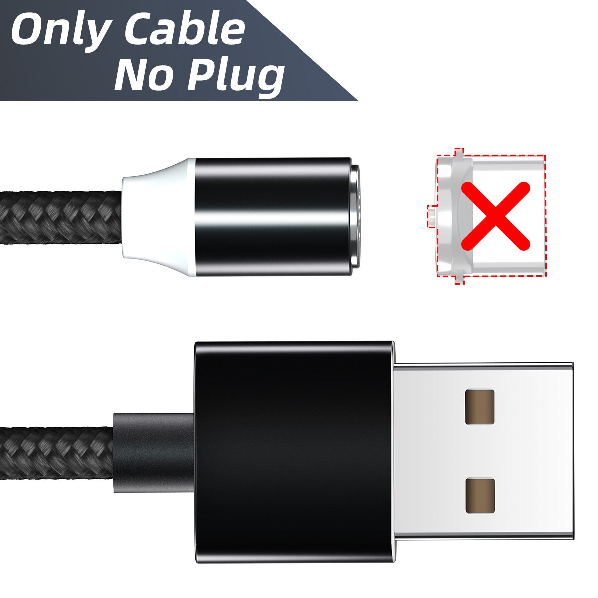 Magnetico Cavo tappo Connettore per Iphone Samsung mobile Telefono Cavo tutto'adattatore del Cavo del Connettore Magnetico Magnete Cavo di Ricarica Spina Della Polvere: solo cavo no spina