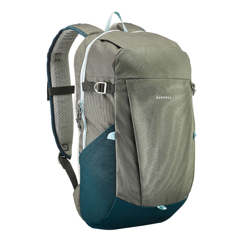 BACKPACK - 20 L - KHAKI / BLUE -QUECHUA