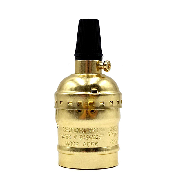 Lampenfassung Jahrgang Edison Glühbirne E26 E27 Sockel Schraube Lampensockel Aluminium Licht 110V 220V Sockel Industrie retro Anhänger Lampenfassung: Orange