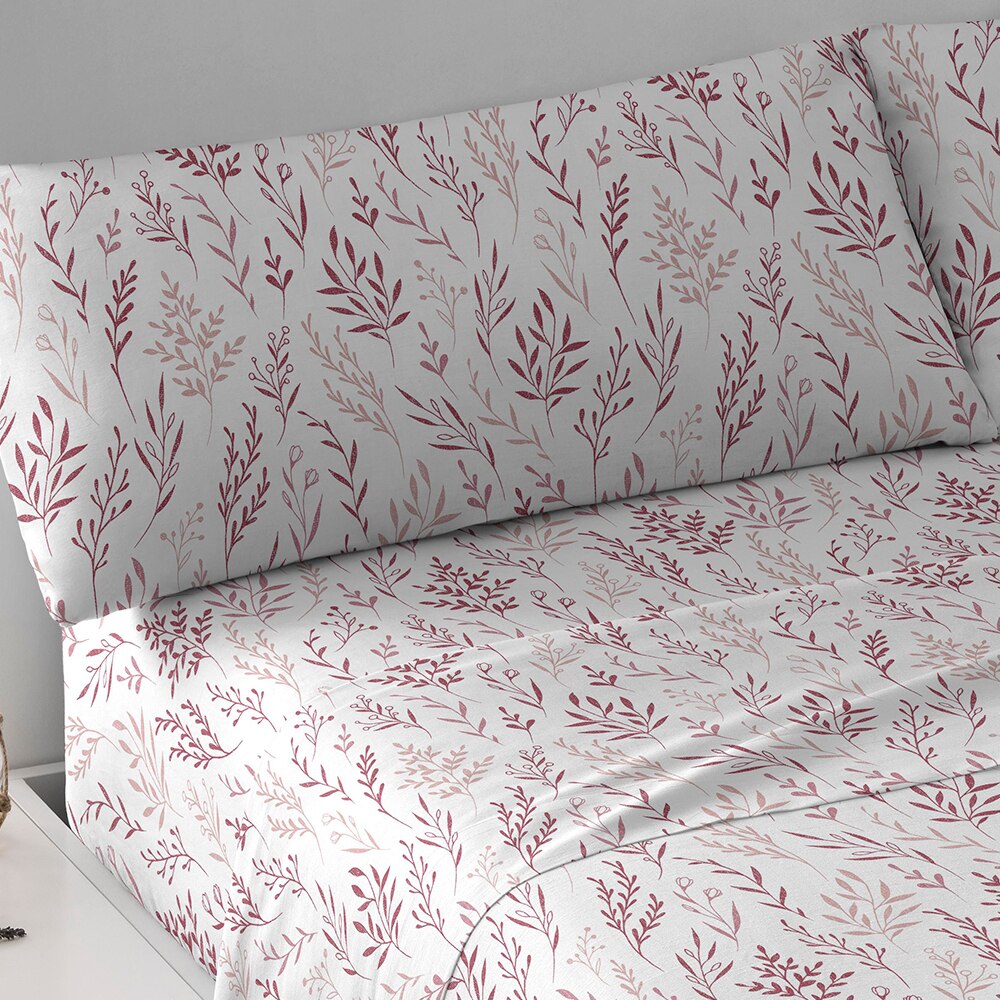 PimpamTex- Juegos de sábanas King Size para cama 180 | Ropa de Cama Grande con 4 Piezas de Polialgodón con Estampados Originales: Fatima Burgundy