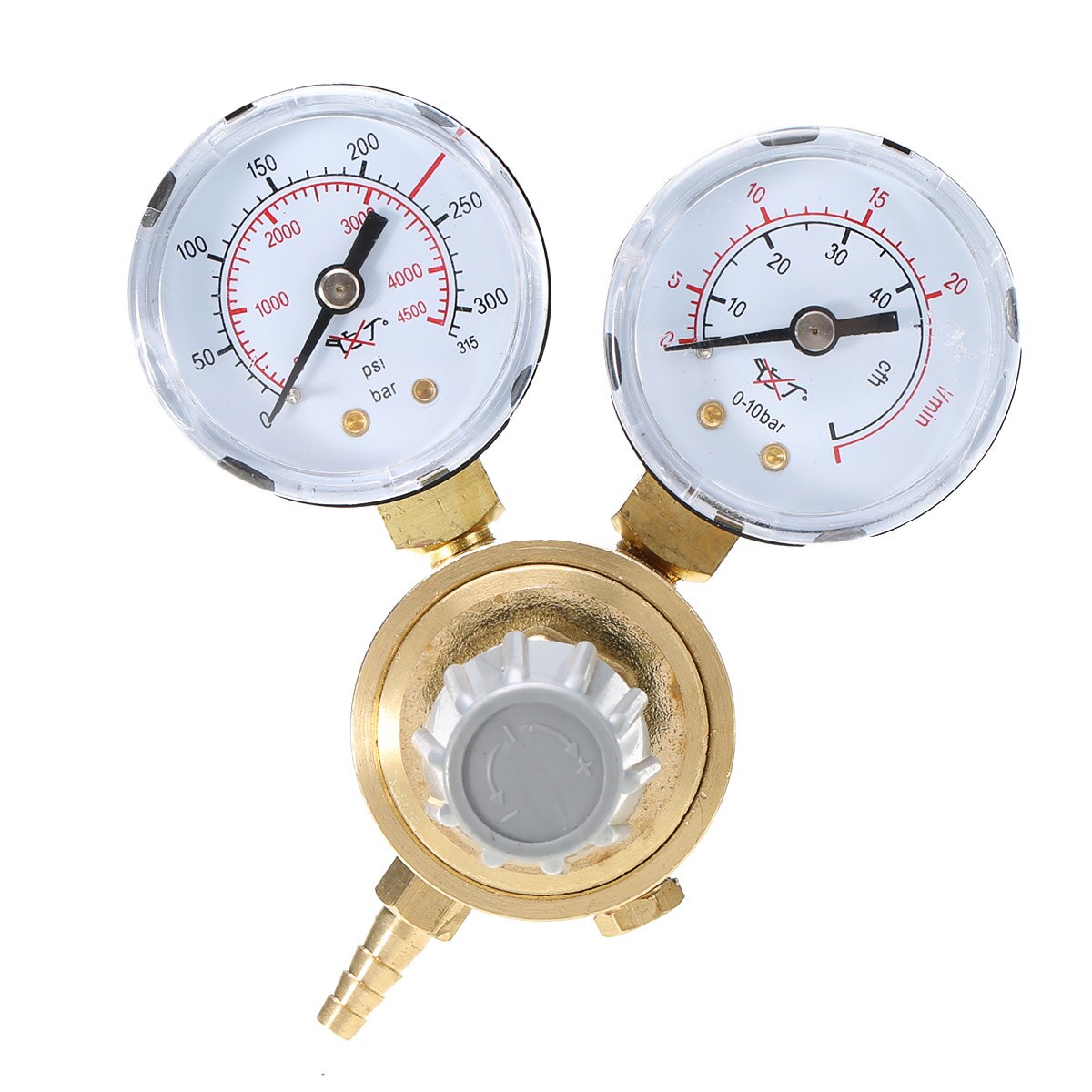 Argon CO2 Pressure Reducer Copper Mig Tig Flow Meter Flow Control Valve Dual Gauge Welding Regulator