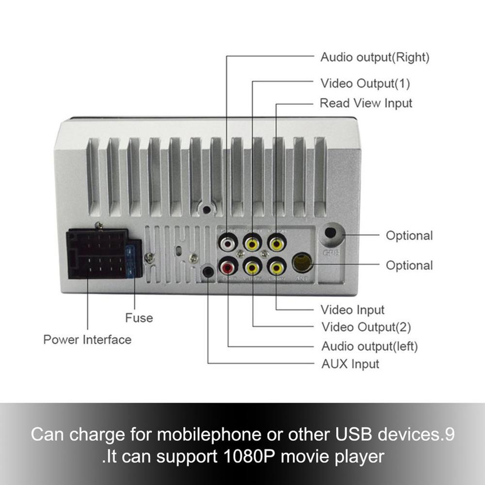 Autoradio 7-Inch Groot Scherm Met Stereo Fm Radio Bluetooth Mp5 Speler Achteruitrijcamera 7018b
