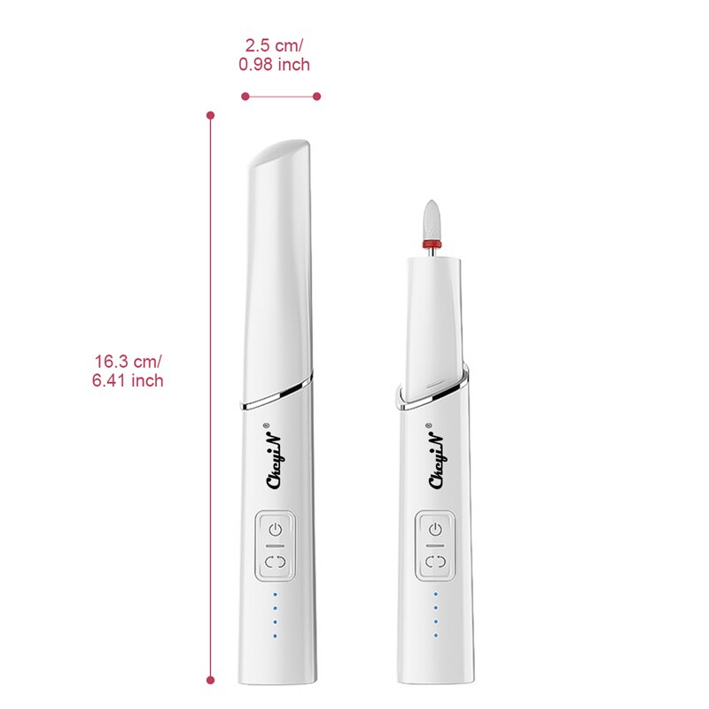 CkeyiN Portable Electric Nail Drill Machine USB Charging Pedicure Manicure Drill Set Nail File 20000RPM Polishing Equipment