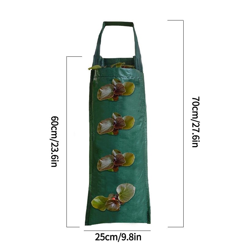 Fioriera Sospesa In Feltro Con 6 Tasche | Vaso Verticale Da Parete Per Giardino E Balcone | Sacchetto Per Piante Traspirante 30x107 Cm | Grigio/Nero