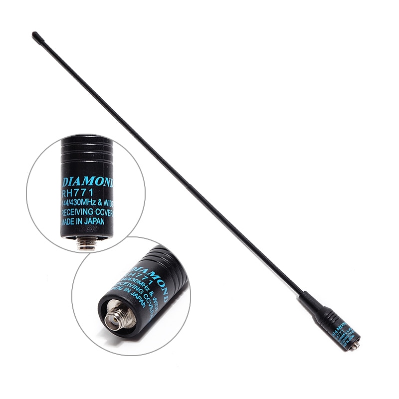 Diamant RH-771 SMA-F Vrouwelijke Dual Band Vhf/Uhf 144/430 Mhz Antenne Voor Baofeng UV-5R UV-82 BF-888S DM-5R plus Walkie Talkie Radio