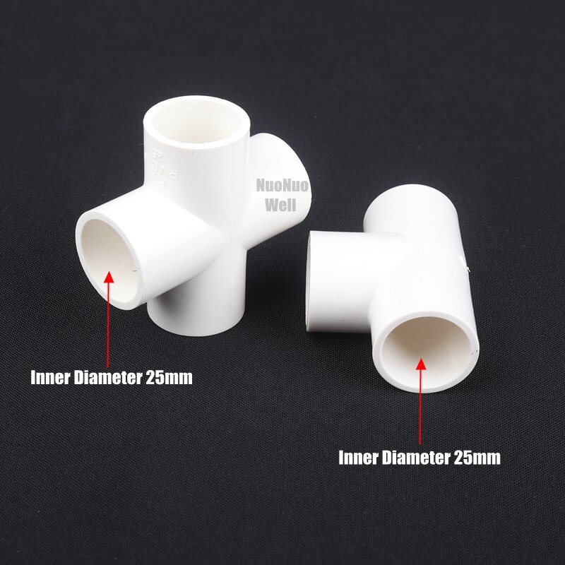 10pcs 25mm All-Out White PVC Joint Aquarium Agricultural Greenhouse Garden Irrigation Water Pipe Connector fittings Quick Joints