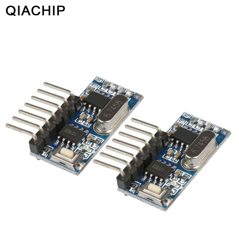 Qiachip 2 Stuks 433 Mhz Rf Ontvanger Learning Code Decoder Module 433 Mhz Draadloze 4 Ch Output Voor Afstandsbedieningen 1527 2262 Encoding