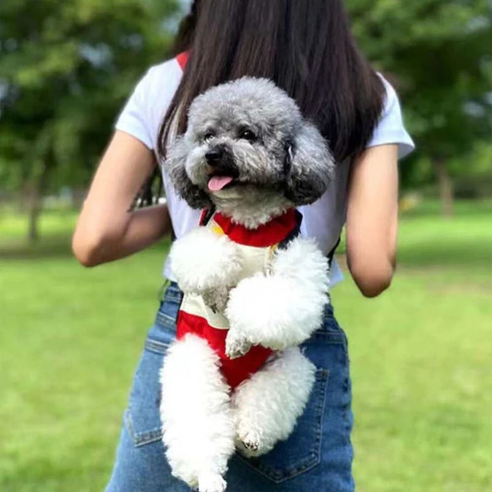 Mochila portátil para exteriores para perro y gato, mochila de transporte para mascotas, transpirable, frontal para el pecho, suministros para cachorros pequeños y medianos