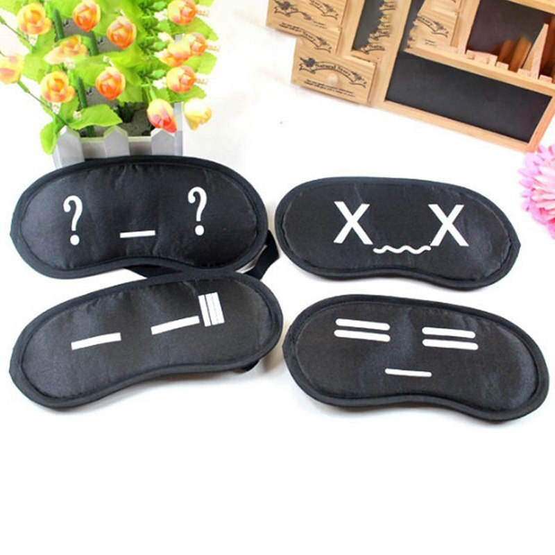 Expression drôle sommeil masque pour les yeux sommeil et ronflement soins de santé Portable voyage ombre pour les yeux couverture chaude