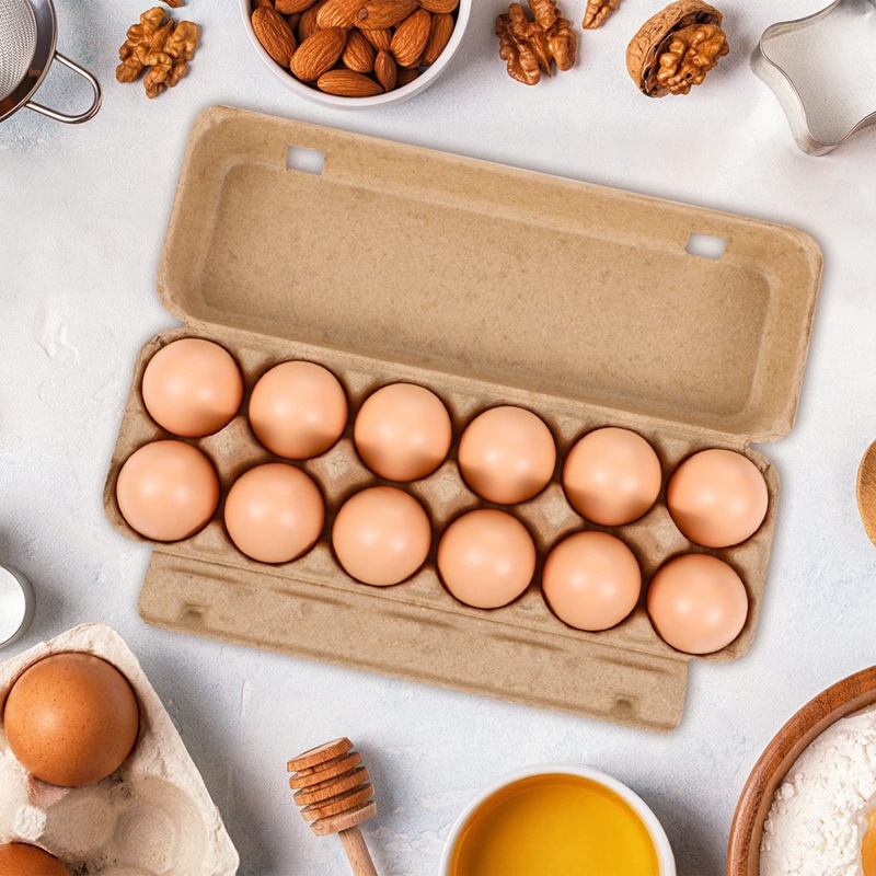 Cajas de cartón de 20 piezas para huevos, contenedor vacío, soporte para pulpa de papel