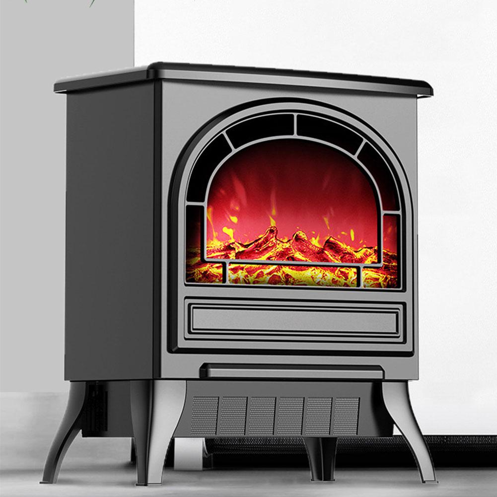 Chimenea eléctrica de 350mm x 222mm x 422mm, 1800W, calentador empotrado móvil para el hogar, simulación de llama 3D