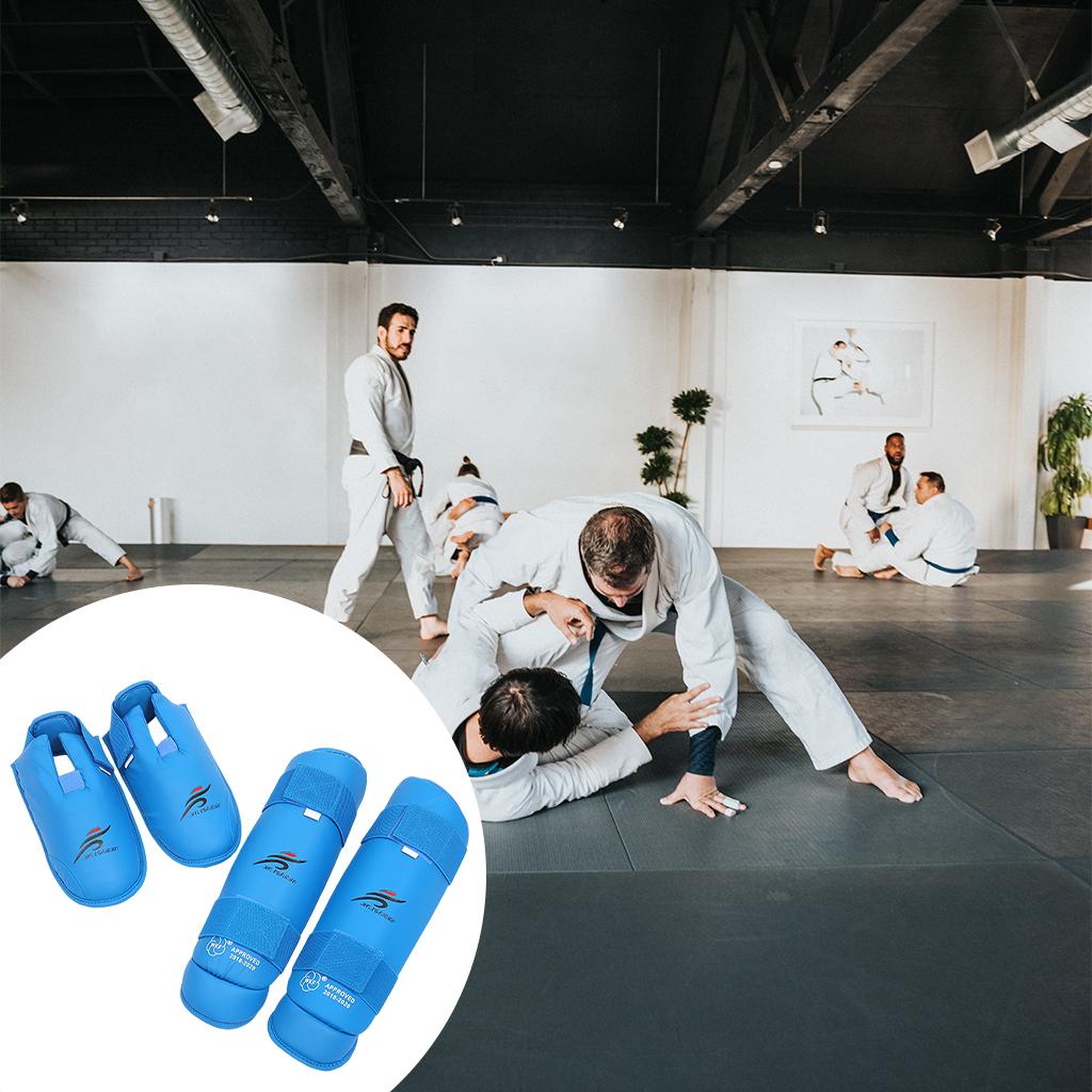 Kick Pads Pads Elastic Ankle Martial Karate boxeo en tailandia Thai Kickboxing: M / Blauw