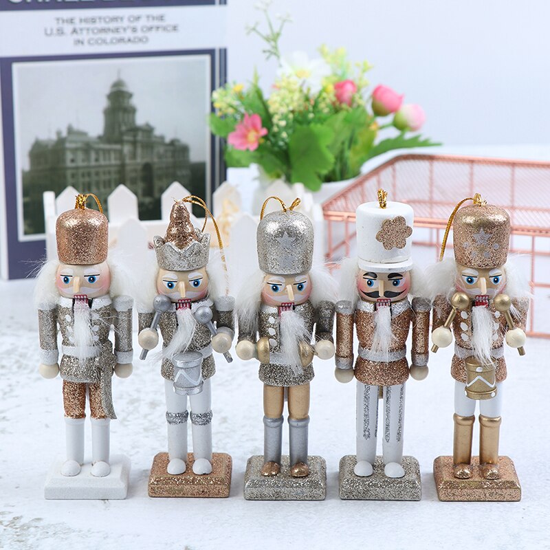 12cm træ nøddeknækker solider figur model dukkedukke håndværk til børn jul hjemmekontor indretning display 1pc