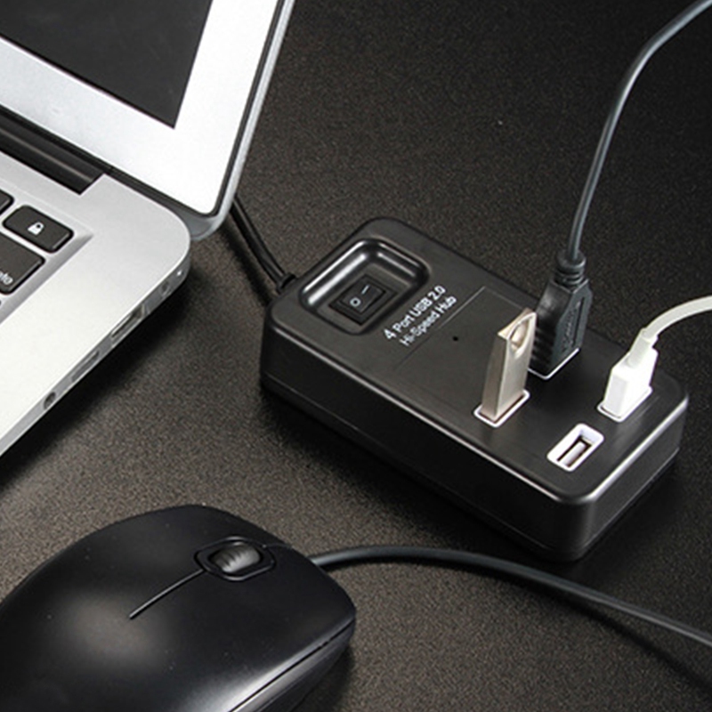 4 Port Usb Splitter Uitbreiding Hoge Snelheid Multifunctionele 2.0 Hub Extender Adapter Voor Desktop Pc Laptop