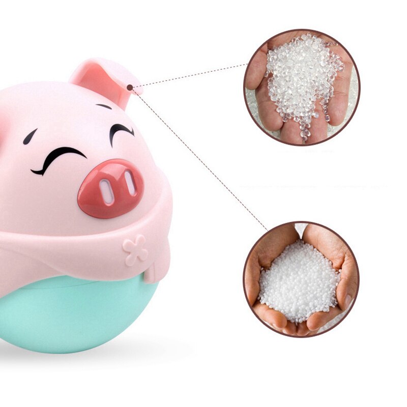 Educazione della Prima Infanzia Del Maiale Del Fumetto bicchiere Sonaglio Interattivo Scorrevole Giocattolo