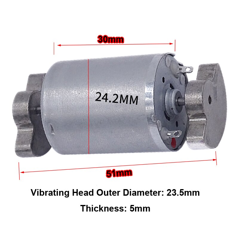1pcs Double Vibration Motor DC6V 12V 24V 3000rpm 6000rpm 8500rpm RK370 Dual Vibrator Sector Head Vibrating for Massager Toy