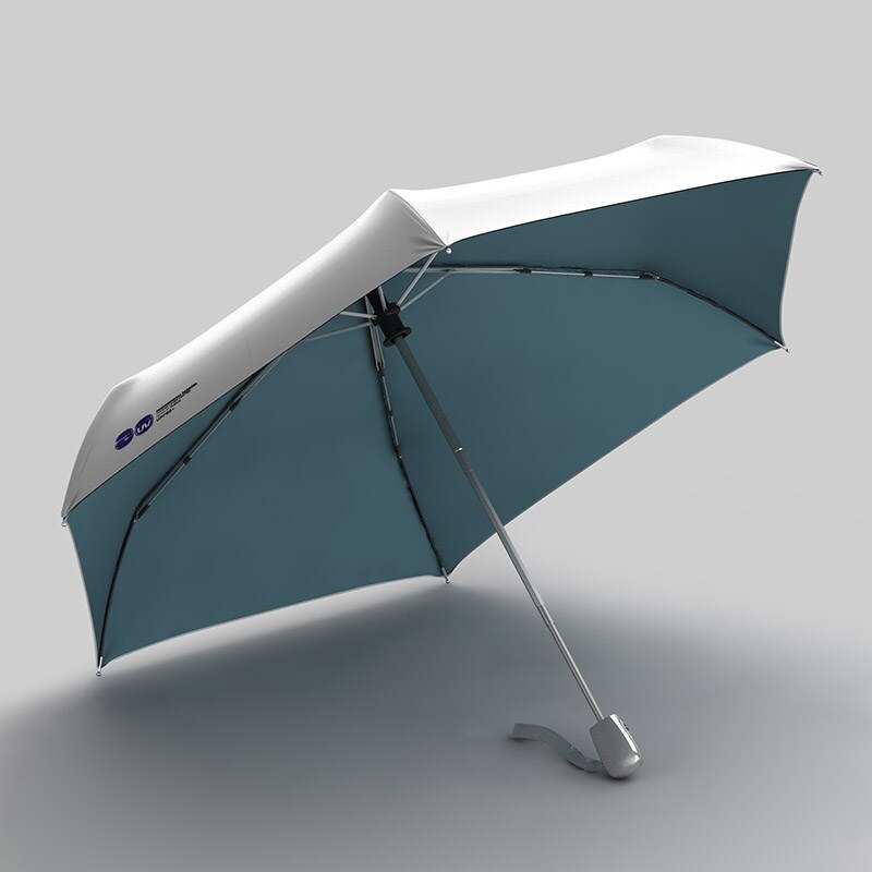 Olycat ultralight 3 foldbar automatisk paraply titanium og sølvbelægning anti-uv solrig og regnfuld paraply kvinder bærbar
