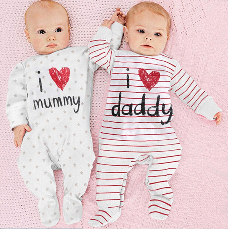 Newborn Baby Girls And Boys Footies Clothes Pure Cotton Bebe Rompers For 0-12 Months Infant Clothing