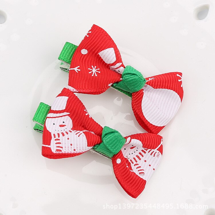 Anneau élastique pour cheveux, 2 pièces/ensemble, accessoires de cheveux de noël pour enfants, bande en caoutchouc, serre-tête pour filles: NO.4